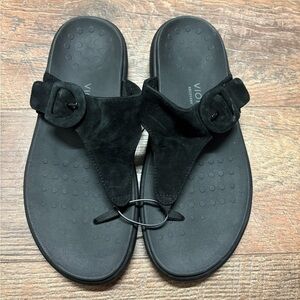 Vionic Recovery RX Black Thong Sandals Size 8.5